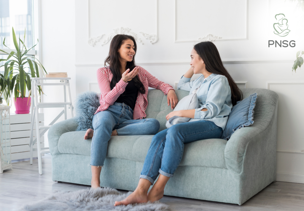 Mom talking with Friend - PNSG